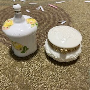 Floral Ceramic Containers